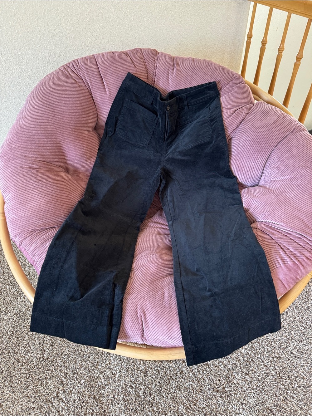 J. Crew Black Corduroy Wide Leg Pants